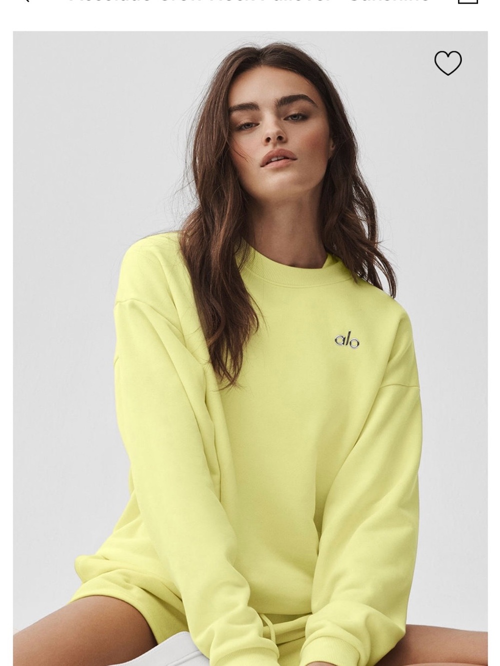 ALO Yoga Lemon Crewneck Sweatshirt